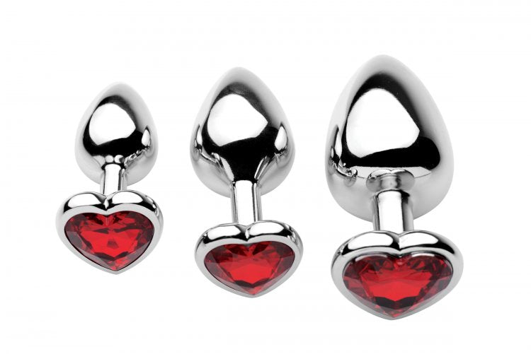 Red Heart Gem Anal Plug Set