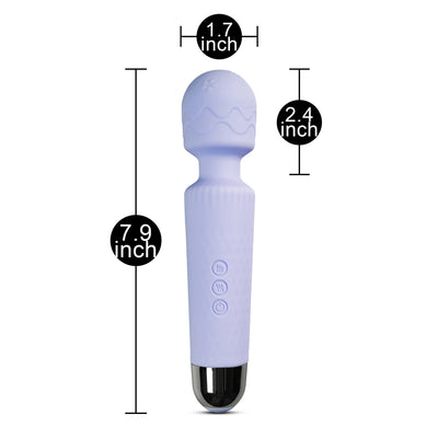 8 Speeds Rechargeable Silicone Wand Massager