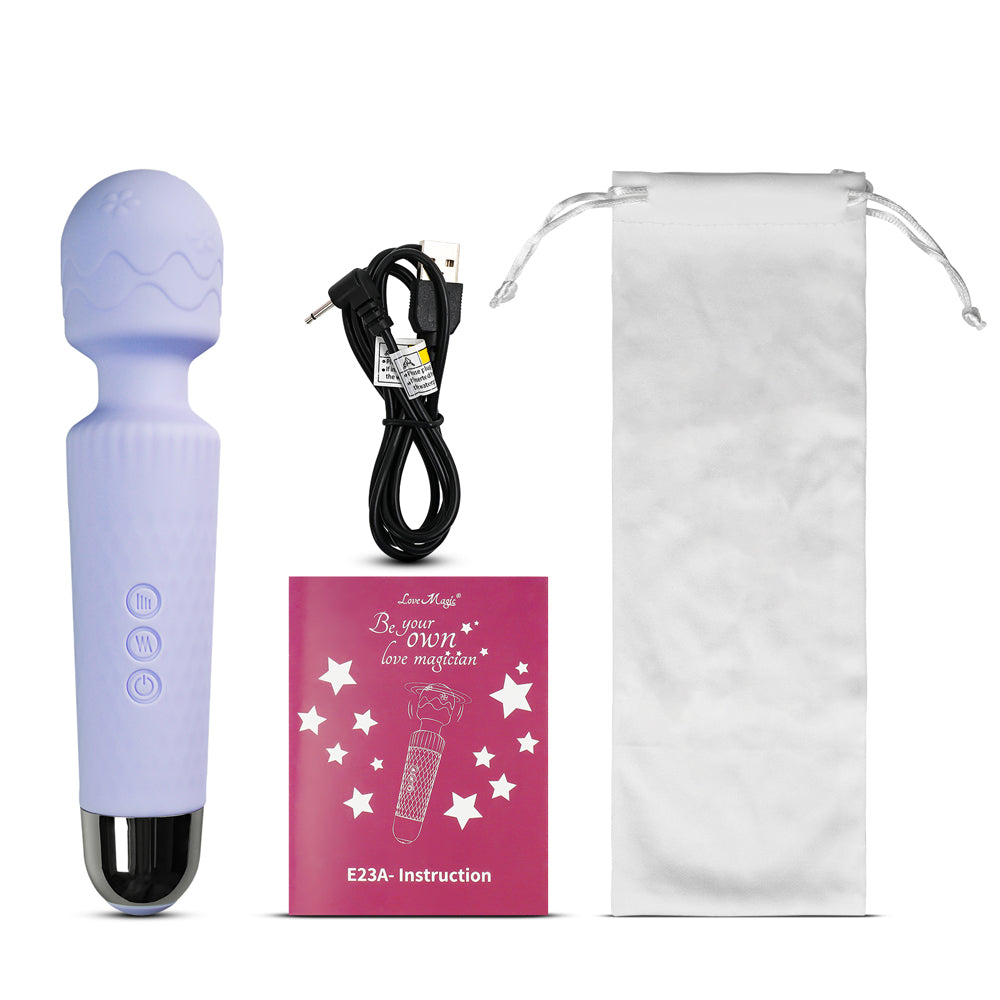 8 Speeds Rechargeable Silicone Wand Massager