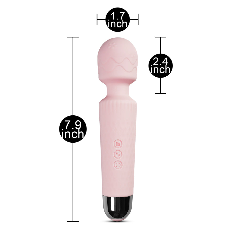 8 Speeds Rechargeable Silicone Wand Massager