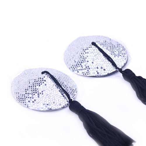 Sparkling Silver Nipple Tassels