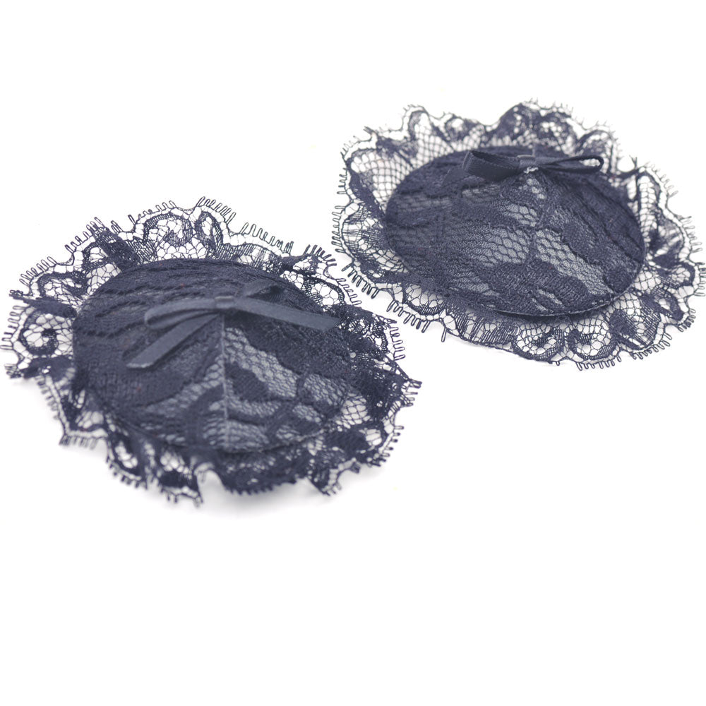 Black Lace Round Nipple Tassels