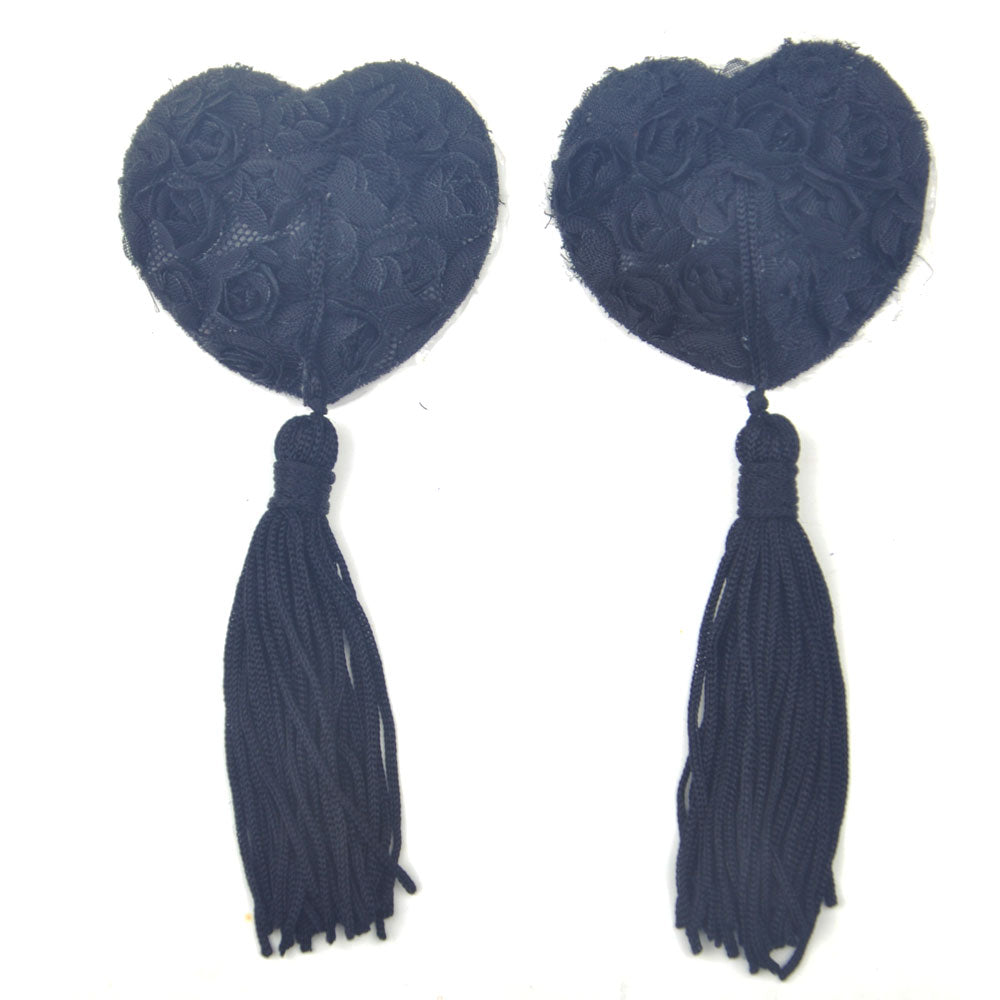 Lace Rose Nipple Tassels