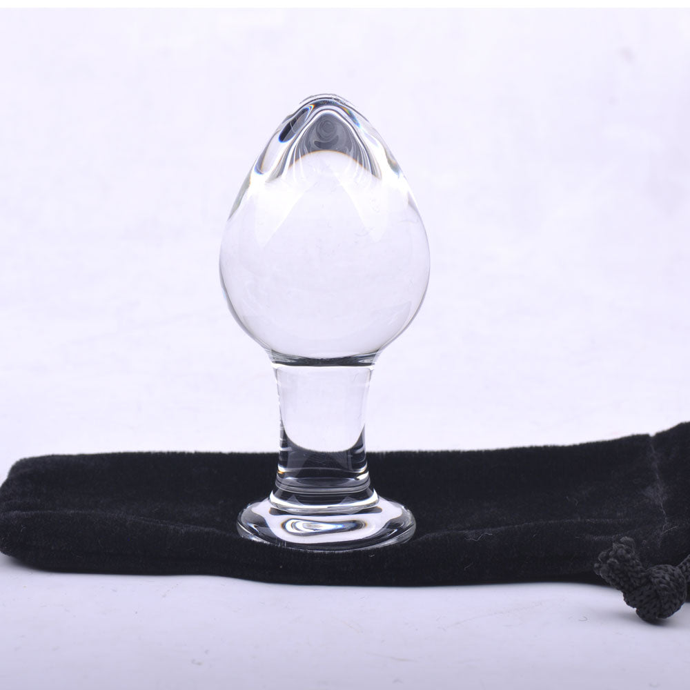 Clear Glass Anal Plug