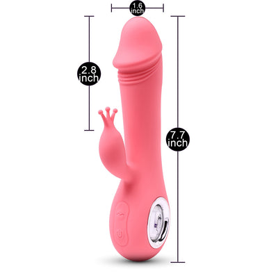 Silicone Penis Shape Vibrator with Rotation and Heating