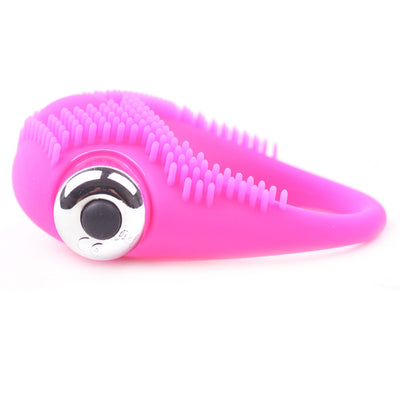 Silicone Vibrating Cock Ring with Clitoral Stimulator