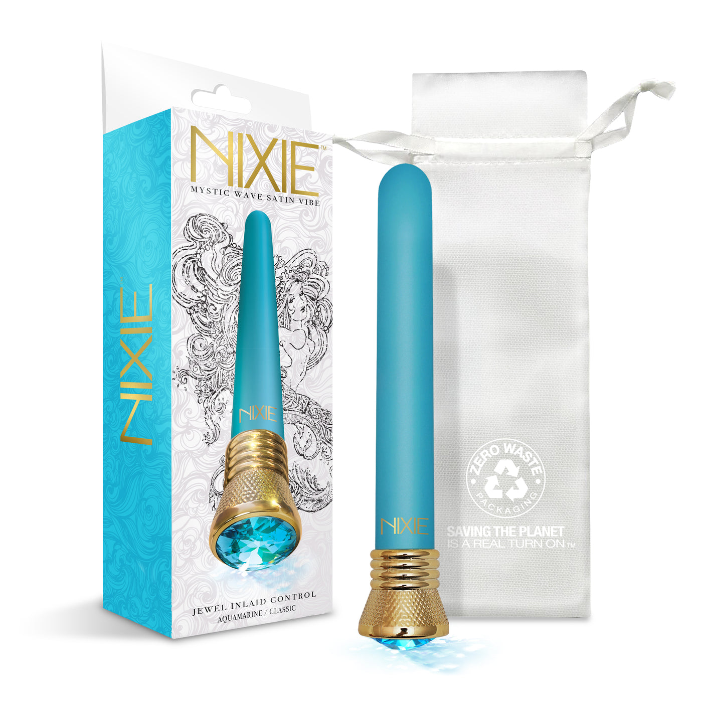 Nixie Jewel Satin Classic Vibe 10 Function - Aquamarine