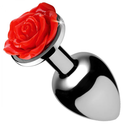 Red / Black Rose Anal Plug
