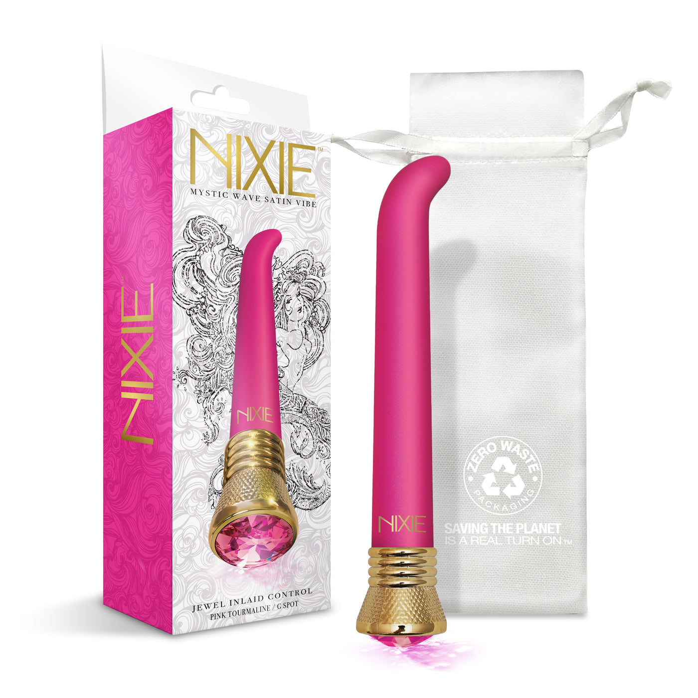 Nixie Jewel Satin G Spot Vibe 10 Function - Pink Tourmaline